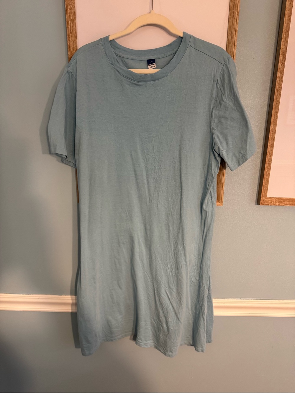Old Navy Light Blue Short Sleeve Crewneck Dress